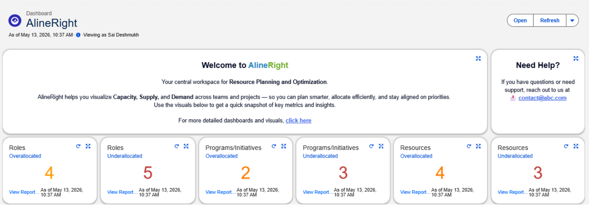 DefineRight Home Dashboard